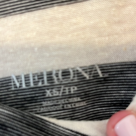 Merona size xs short sleeve black and white striped t-short dress - Picture 2 of 5